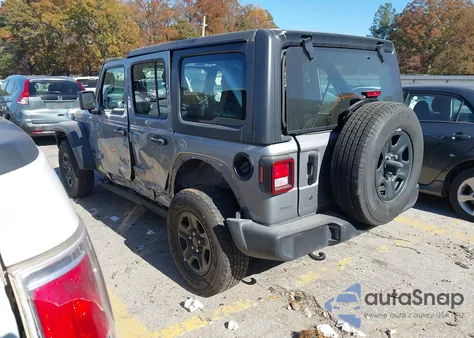 2021 Jeep Wrangler Unlimited Sport 4X4 из США, поврежденный, VIN 1C4HJXDN9MW677596